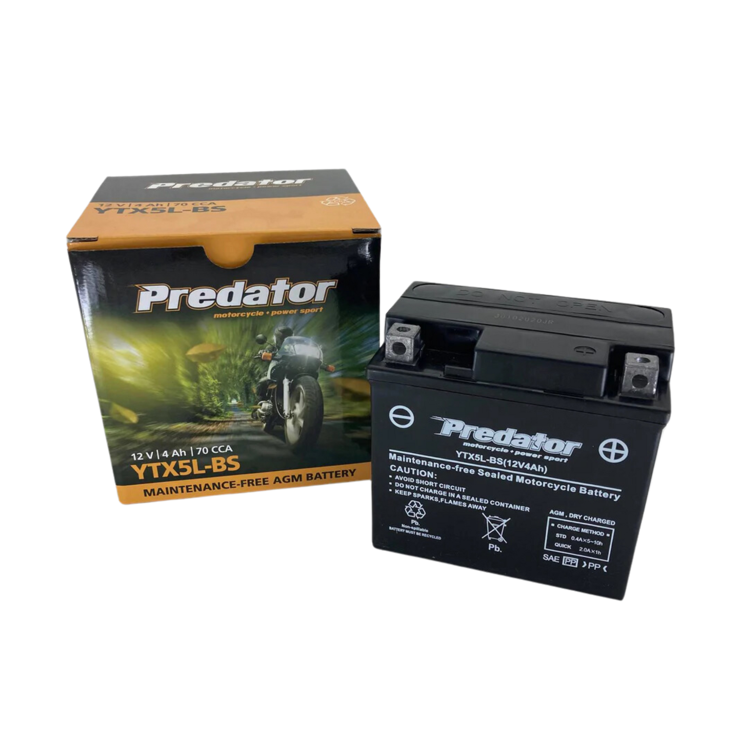 YTX5L-BS Predator Motorcycle Battery