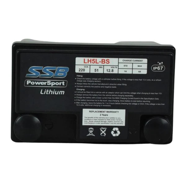 LH5L-BS SSB Lithium Motorcycle Battery