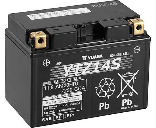YTZ14S YUASA Motorcycle Battery (12V- 11.2AH)