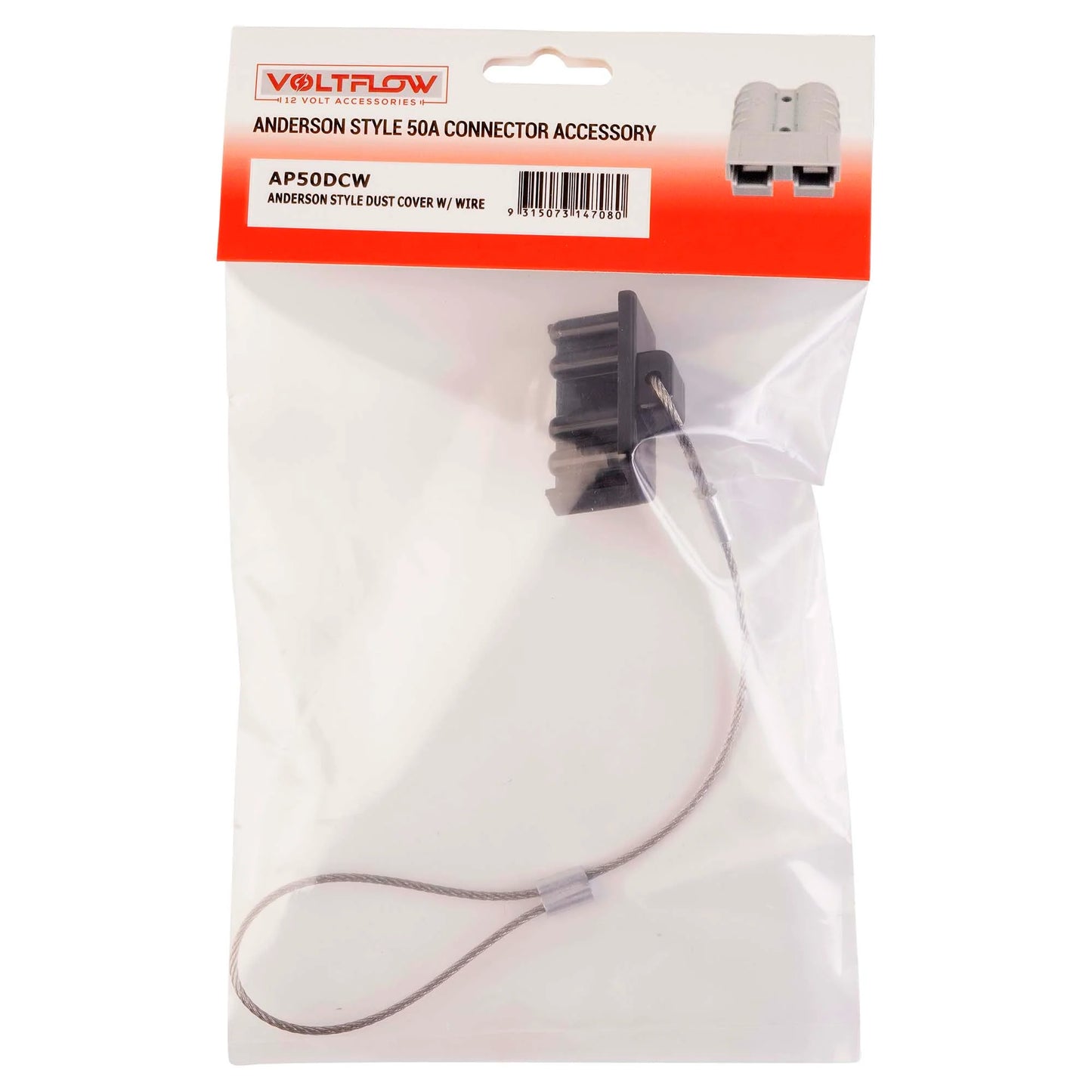 VoltFlow 12V Anderson Style Plug Dust Cover with Wire
