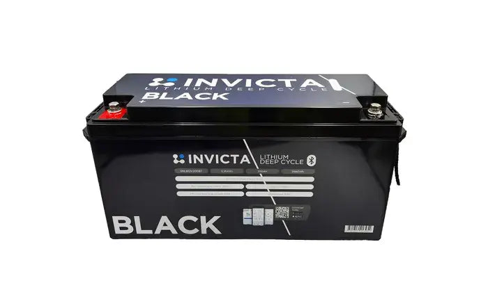 SNLB12V200BT Invicta Black 12.8V 200Ah Lithium Iron Phosphate (LiFePO4) Battery with Bluetooth