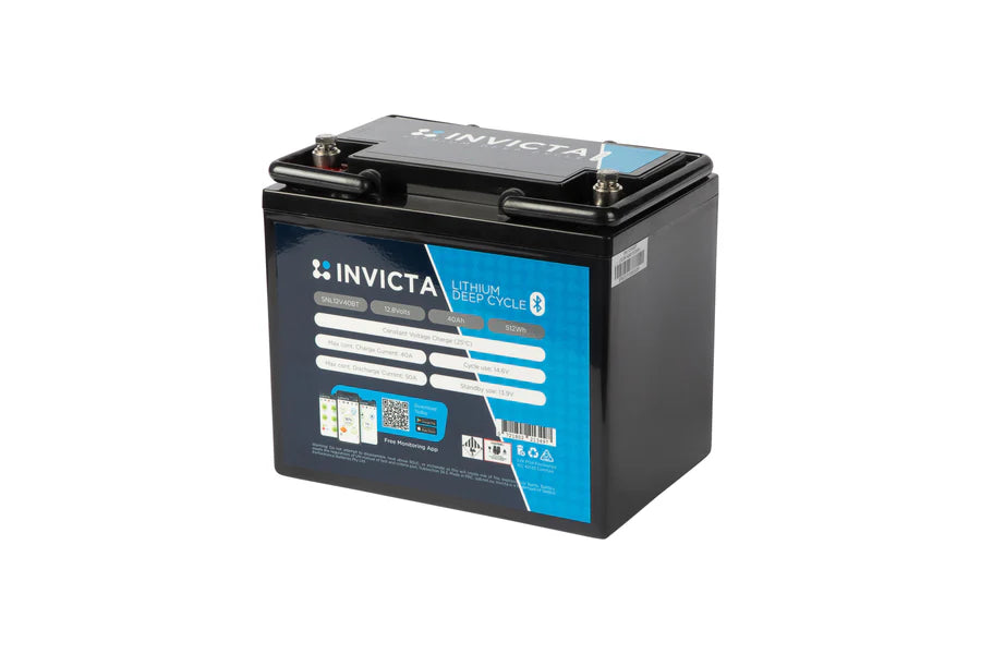SNL12V40BT Invicta Lithium Battery 12V40AH BLUETOOTH