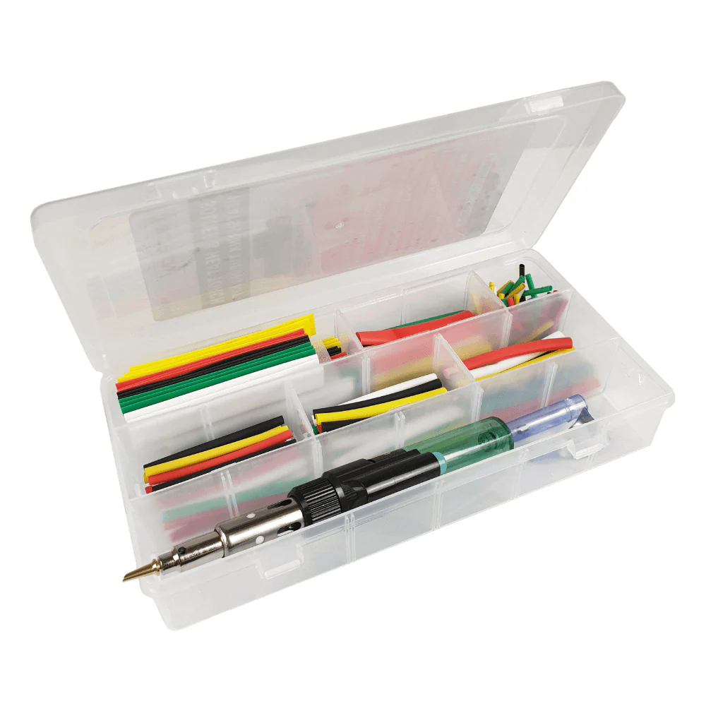 VoltFlow Refillable Butane Torch & Heat Shrink 140 Piece Kit
