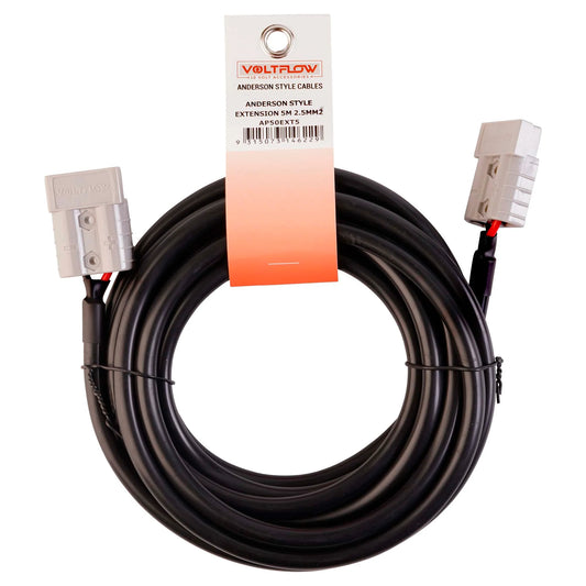 VoltFlow 12V Extension Lead with Anderson Style Plugs - 5M