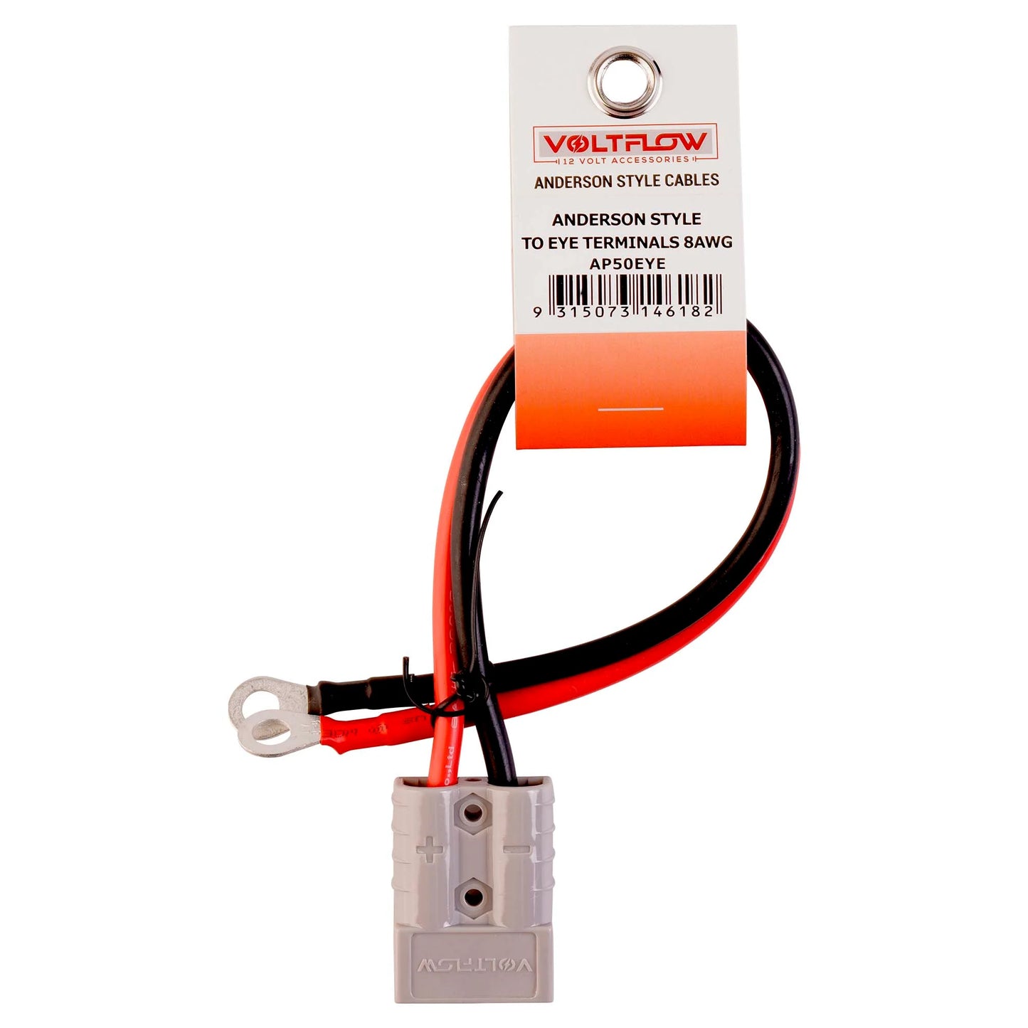 VoltFlow 12V Anderson Style Plug lead To Ring Terminals