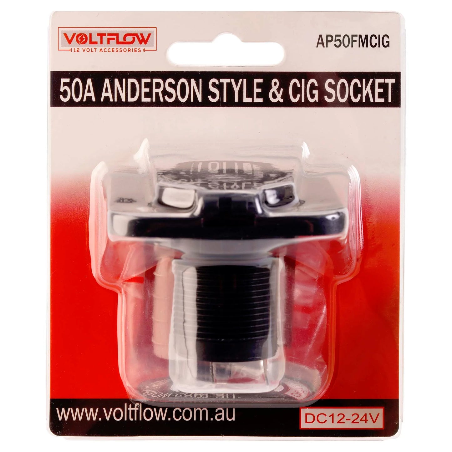 VoltFlow Flush Mount with 12V Anderson Style Plug with Accessory Socket