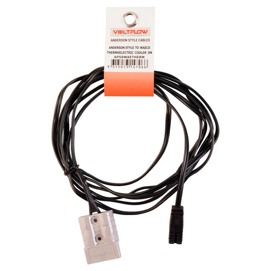 VoltFlow 12V Anderson Style Plug to Waeco Thermoelectric Cooler Plug 3metre