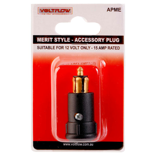 VoltFlow 12V Merit Style Accessory Plug 15Amp