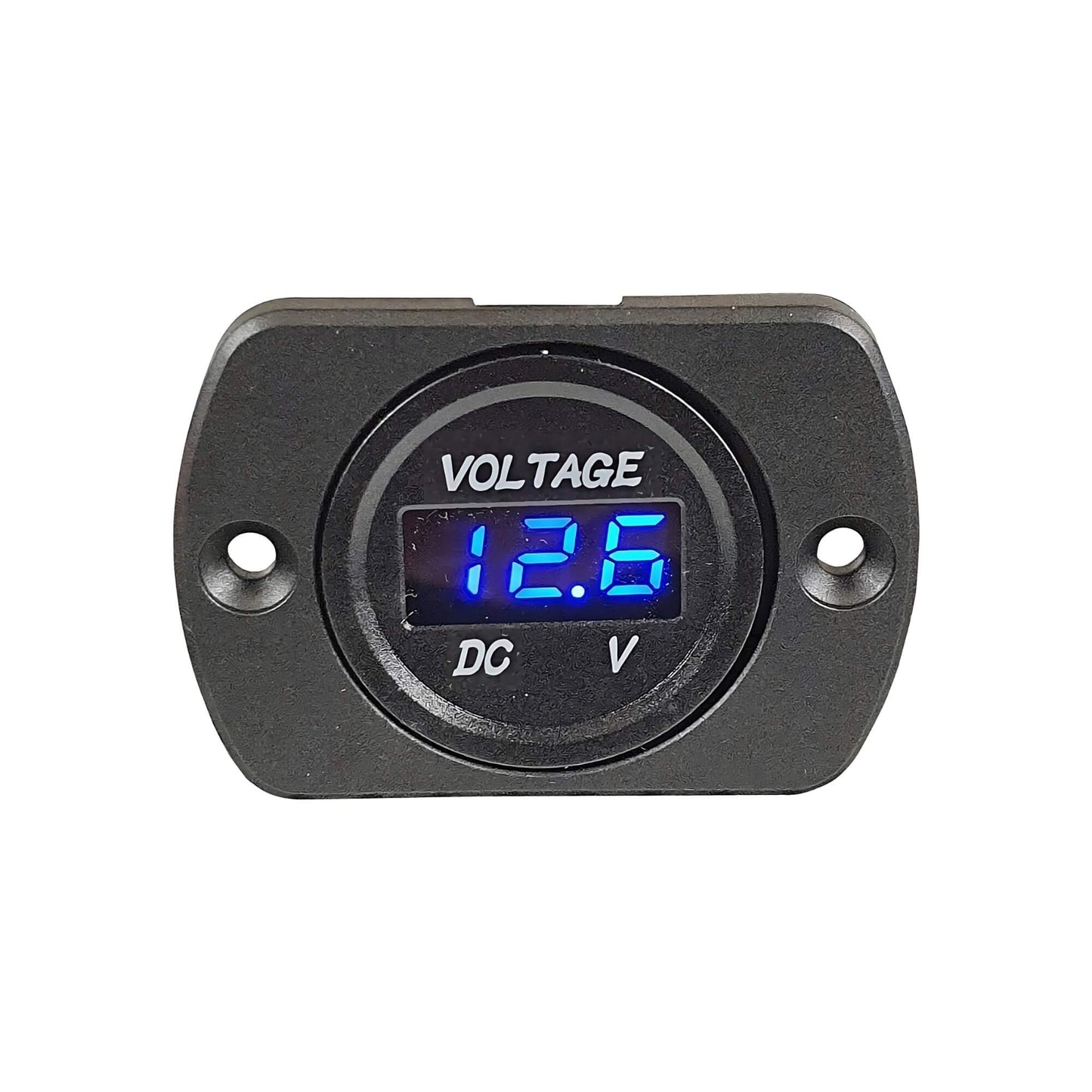 VoltFlow 12V Volt Gauge Flush Mount with Blue LED
