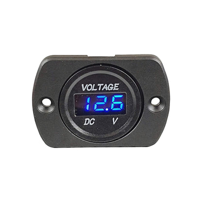 VoltFlow 12V Volt Gauge Flush Mount with Blue LED