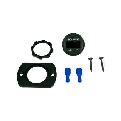 VoltFlow 12V Volt Gauge Flush Mount with Blue LED