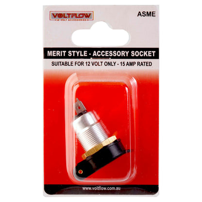 VoltFlow 12V Merit Type Accessory Socket 15Amp