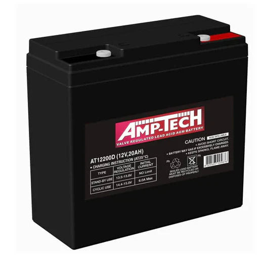 Amp-Tech AT12200D VRLA/AGM Deep Cycle Battery (12V 20Ah)