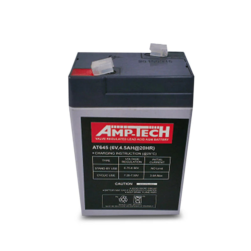 Amp-Tech AT645 SLI/AGM General Purpose Battery (6V, 4.5Ah)