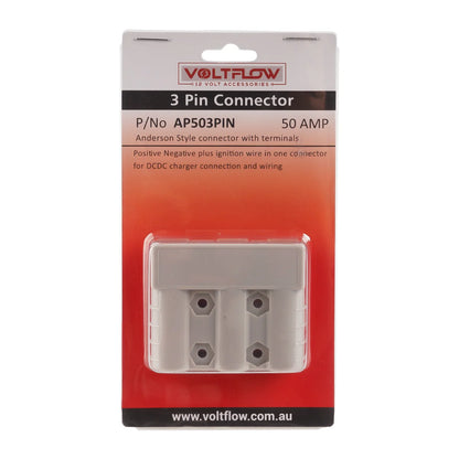 VoltFlow 12V Anderson Style Plug 50Amp Grey 3 Pin