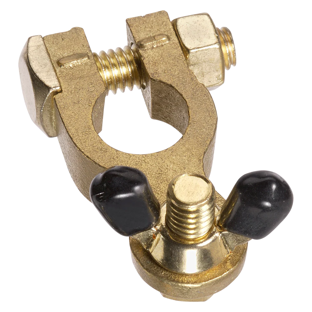 BT14-N1  Wingnut Brass Battery Negative Terminal