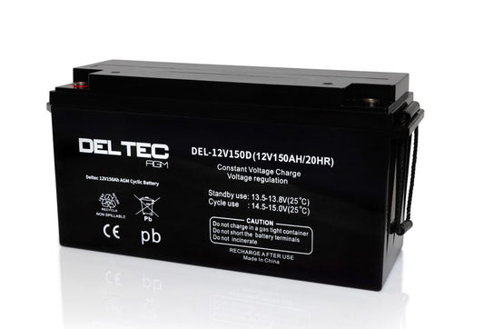 DEL-12V150D Deltec Deep Cycle AGM