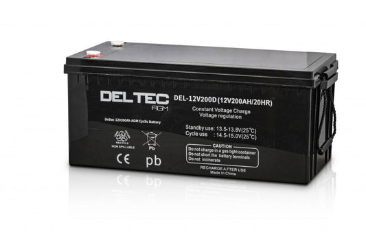 DEL-12V200D Deltec Deep Cycle AGM