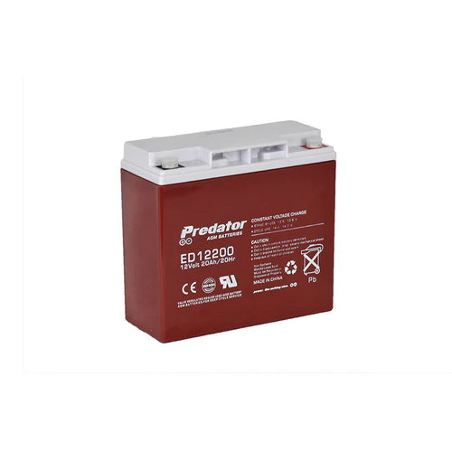 Predator ED12200 AGM Deep Cycle Battery - 12V 20Ah