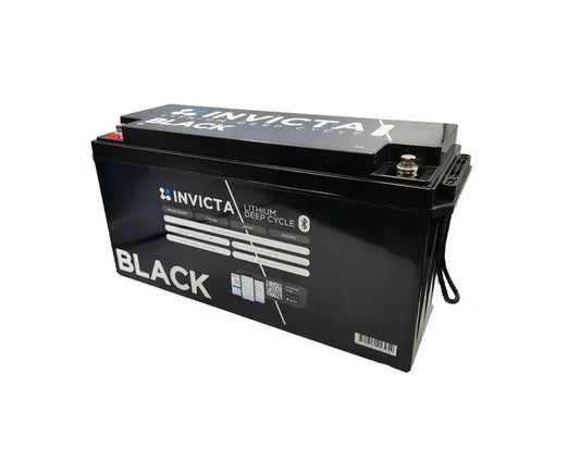 SNLB12V200BT Invicta Black 12.8V 200Ah Lithium Iron Phosphate (LiFePO4) Battery with Bluetooth