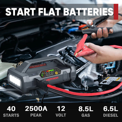 LO-JA301PRO LOKITHOR Essential 4-in-1 Jump Starter Pack 2500A + Digital Air Pump Compressor + LED Torch + USB Power Bank