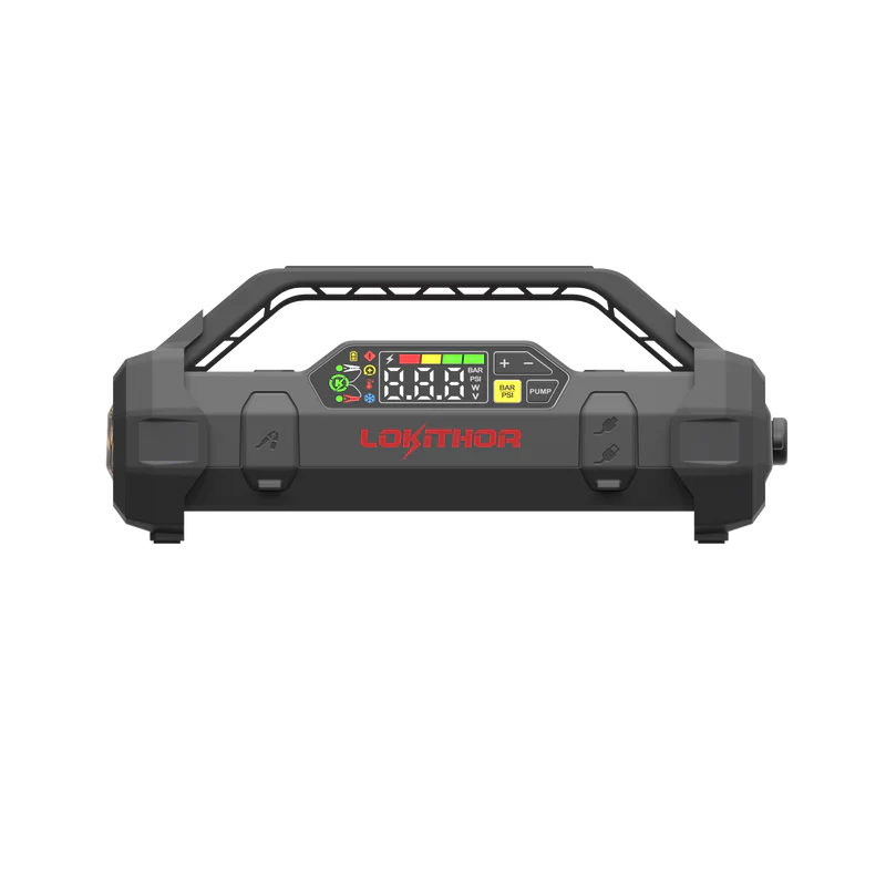 LO-JA301PRO LOKITHOR Essential 4-in-1 Jump Starter Pack 2500A + Digital Air Pump Compressor + LED Torch + USB Power Bank
