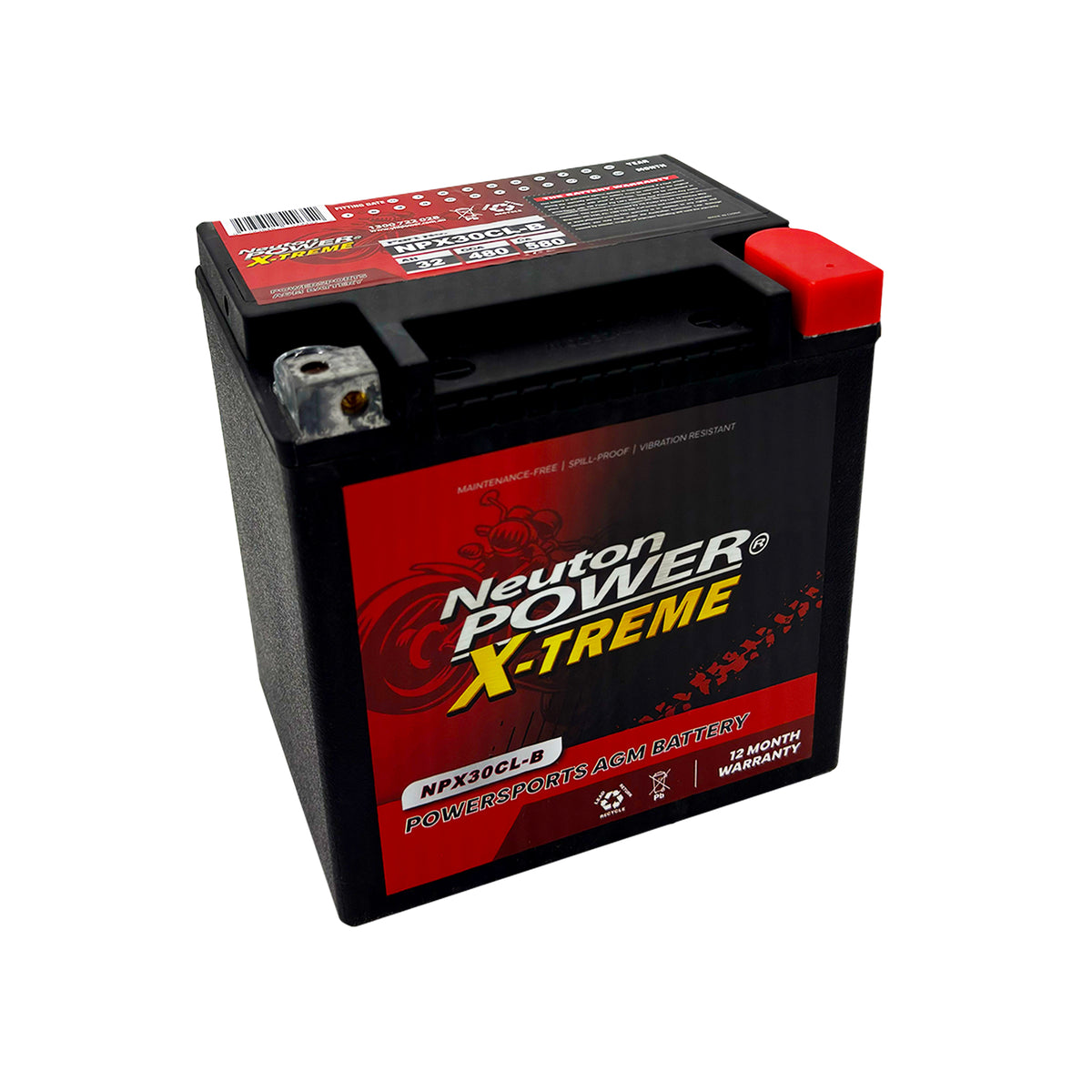 NPX30CL-B Neuton Power Motorcycle Battery