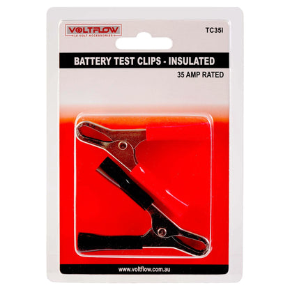 VoltFlow Alligator Clips 12V 35Amp Insulated 2 Piece