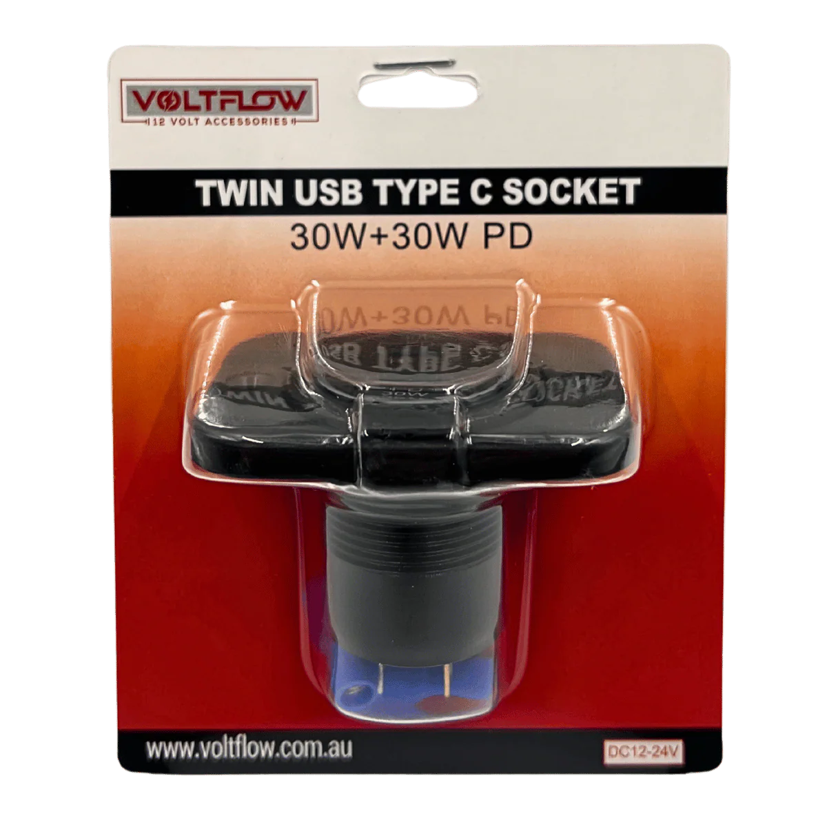 VoltFlow Twin USB Type C Fast Charger 30W