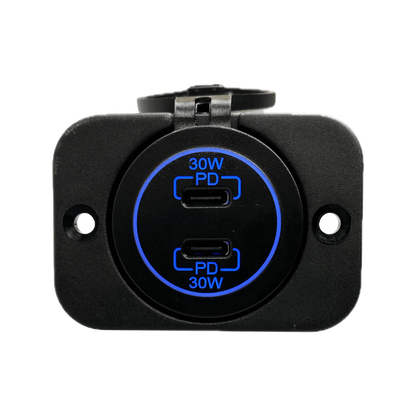 VoltFlow Twin USB Type C Fast Charger 30W
