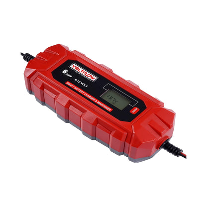 Voltflow 6Amp Smart Battery Charger & Maintainer 6-12V 10-Stage Lithium Capable - Mid Size Batteries