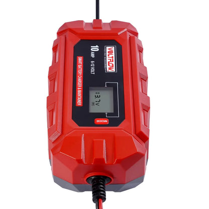 Voltflow 10Amp Smart Battery Charger & Maintainer 6-12V 10-Stage Lithium Capable