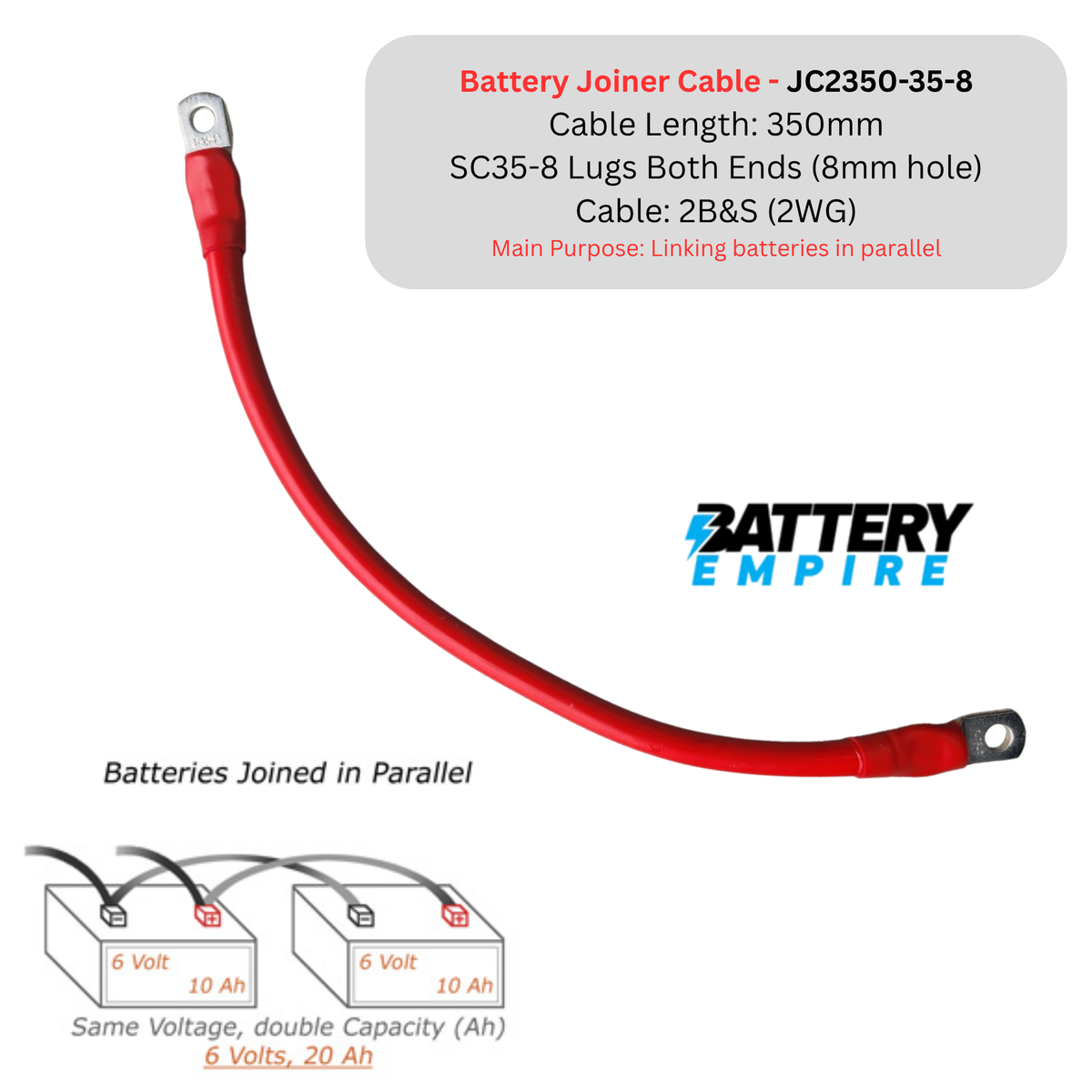 Battery Joiner Cable Red - JCL2350-35-8